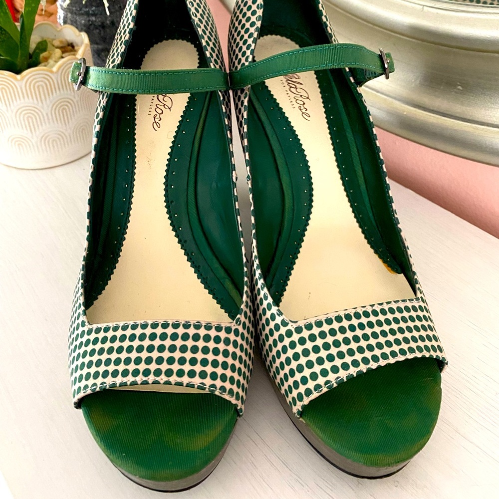 Lela Rose Polka-dot Peep-toe Pumps (7.5)